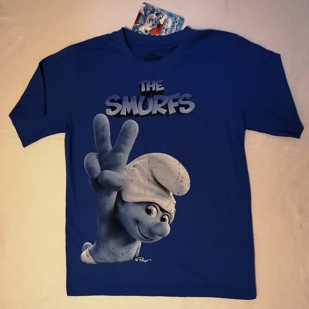 🔥SALE🔥 The Smurfs Peyo Girl's Short Sleeved T-shirt Tee NWT Size XL (16-18)
